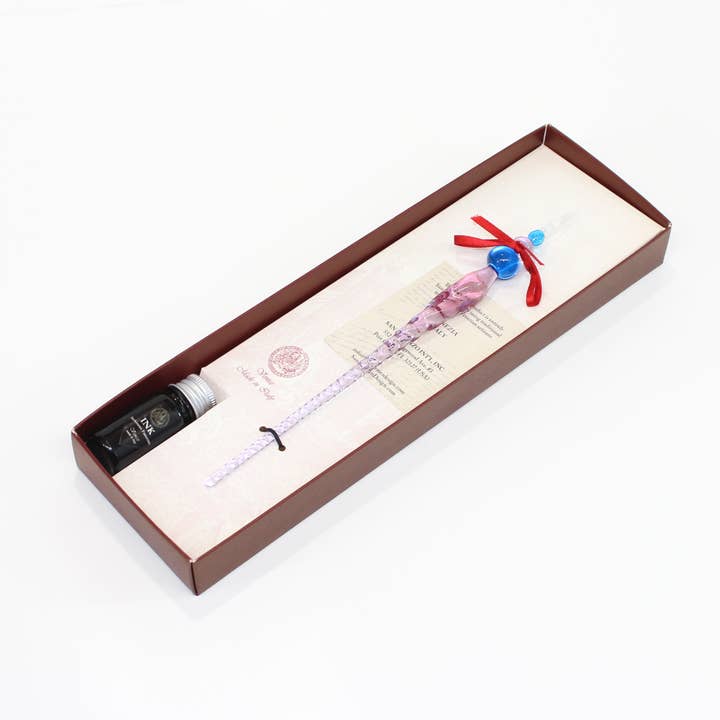 San Lorenzo Design - Wholesale Pen - Murano Twisted Glass Pen, Classic Writing Instrument