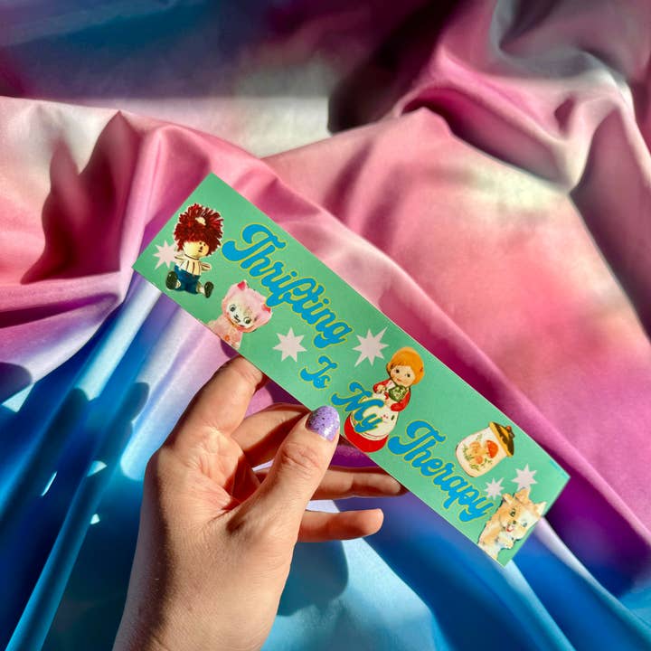 Peach Beast - Wholesale Sticker - Thrifting Is My Therapy Bumper Sticker