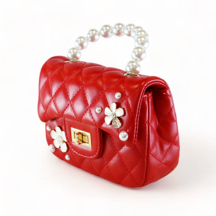 Doe a Dear - Wholesale Crossbody Bag - Kids - P15 B1303 Quilted Leather Purse w/ Charms (2 Colors)3