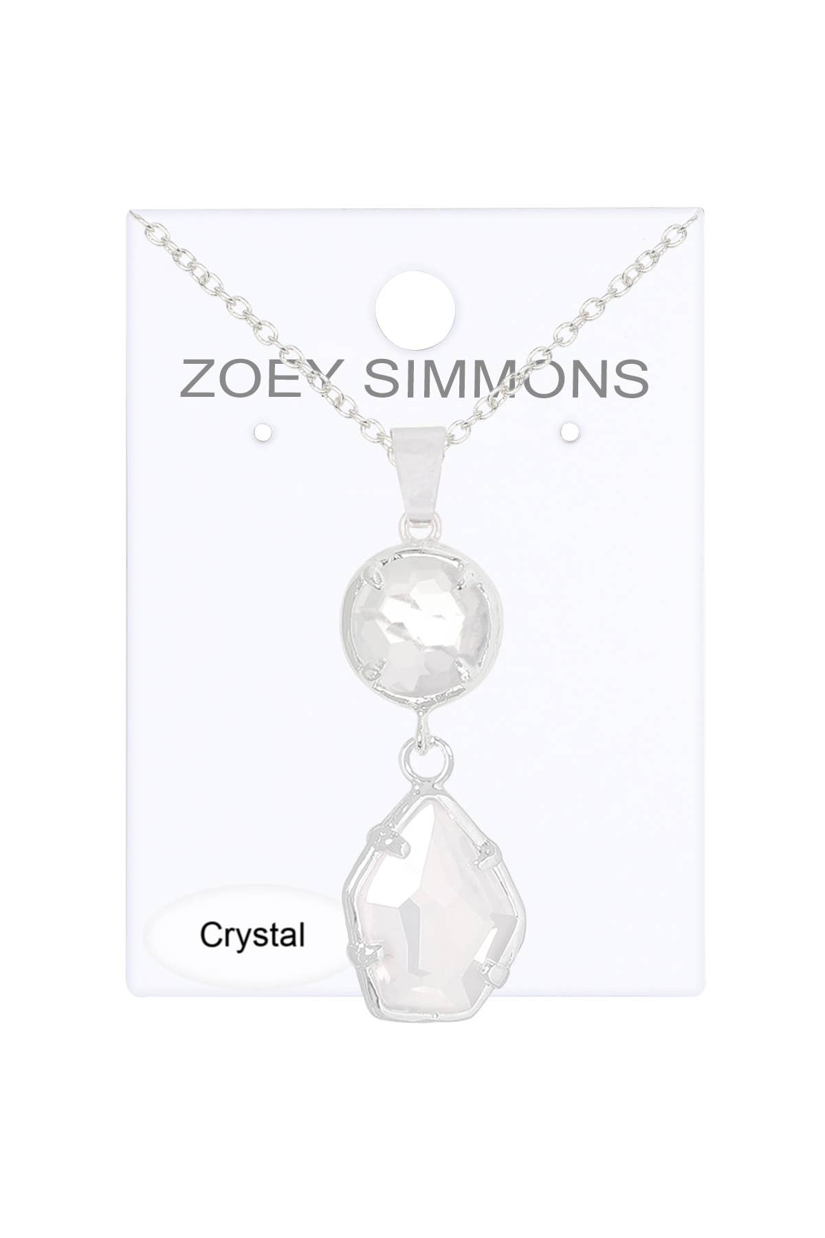 Zoey Simmons - Venta al por mayor Collares con colgantes/abalorios - Collar con colgante de cristal de piedra lunar - SF1