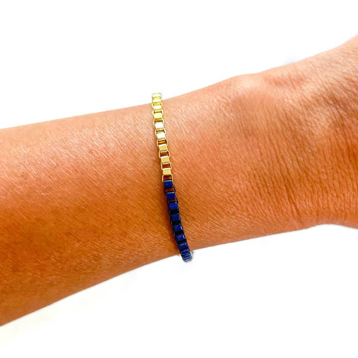 Savvy Bling - Wholesale Link & Chain Bracelet - Colored enamel Box chain link bracelet3