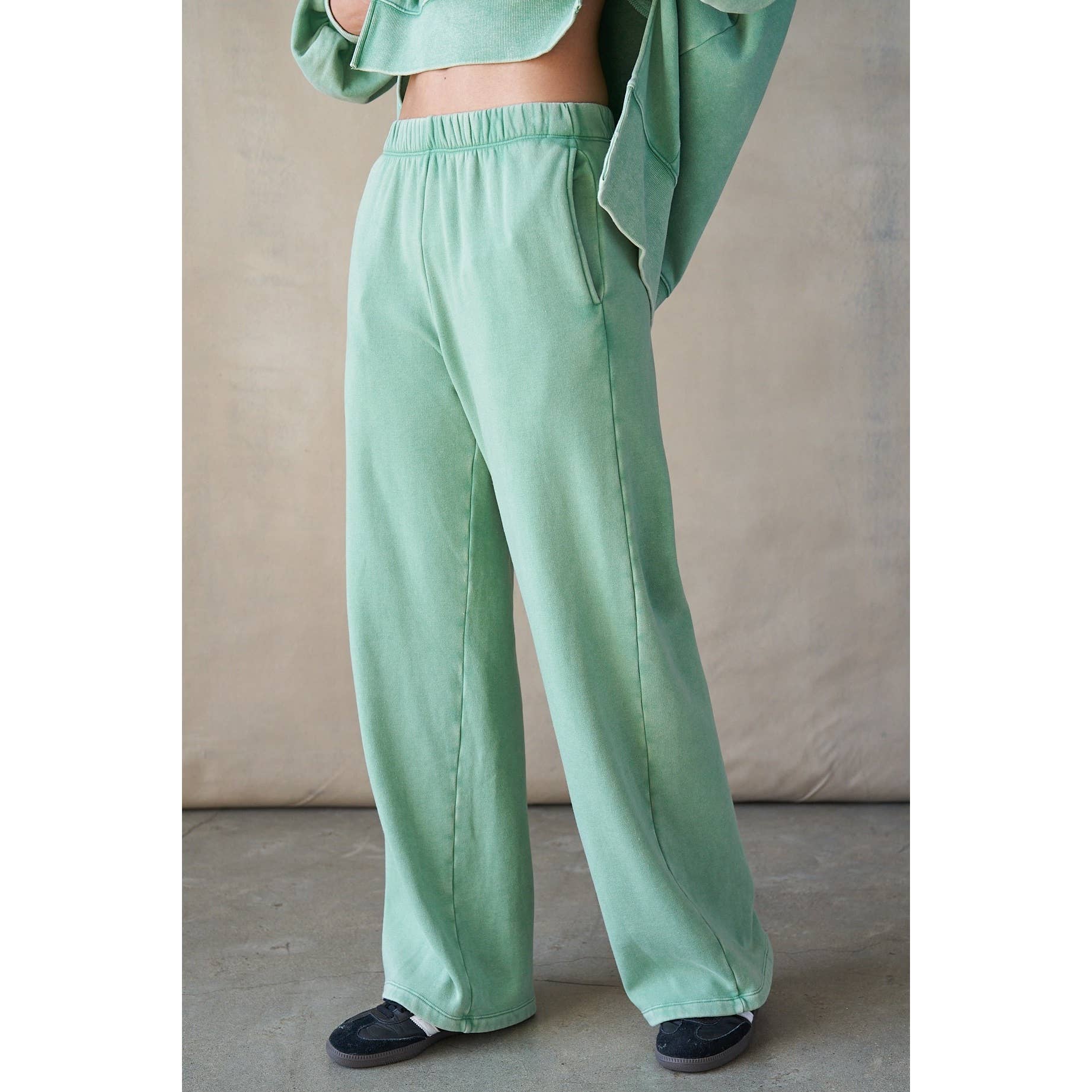 lalamia - Vente Pantalon d'intérieur/de jogging – femme - Pantalon de survêtement en polaire à large ouverture12