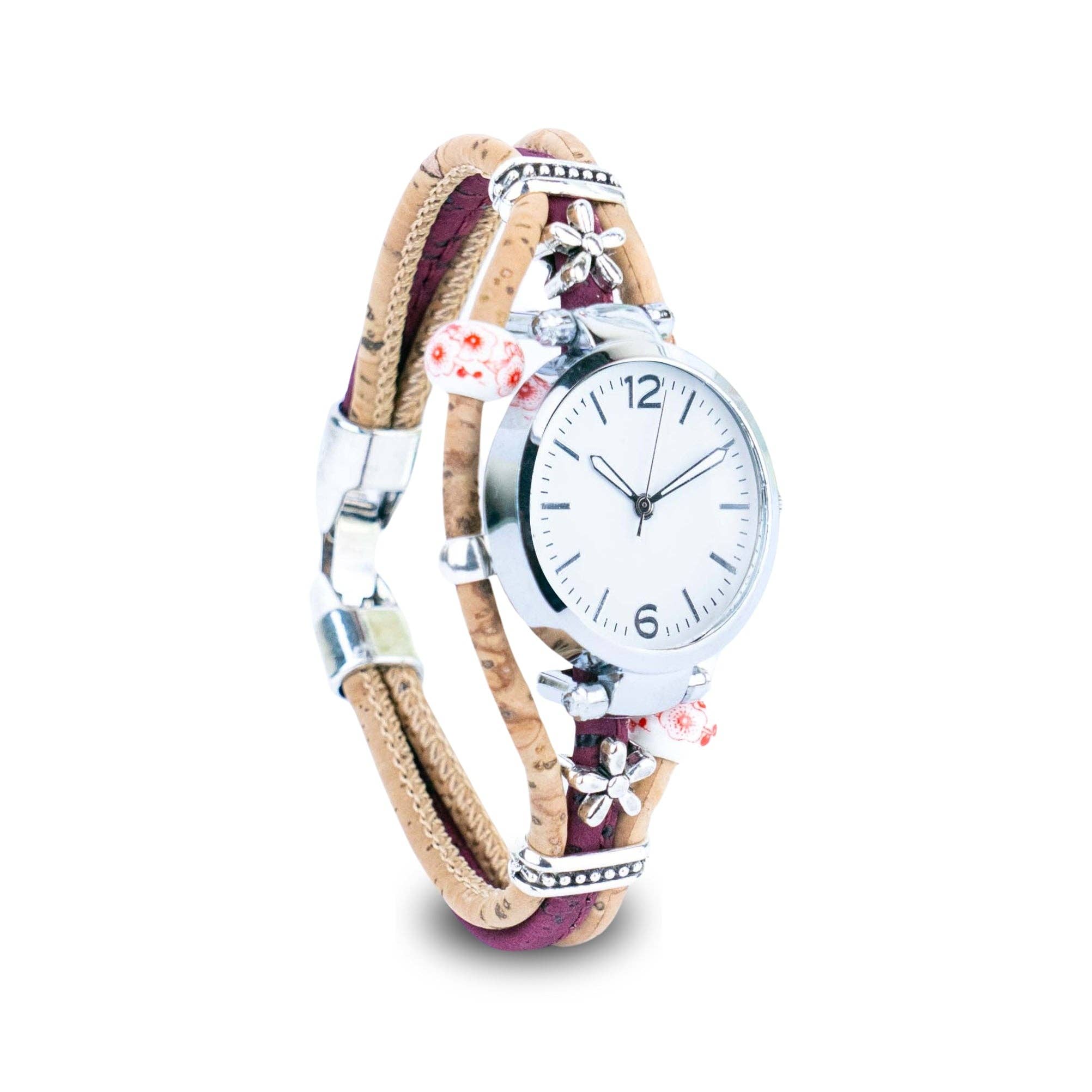 Meninas Bonitas Cork - Wholesale Wrist Watch - Women's - Natural cork line handmade ladies fashion watch WA-4571