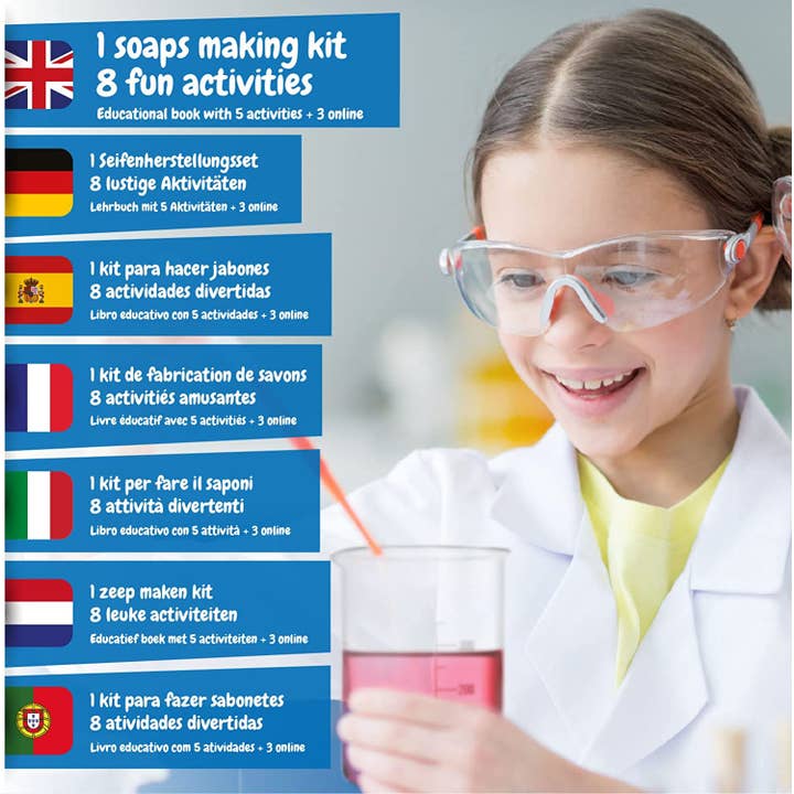 Science4you – Großhandel Spielzeugset – Kinder – Seifen- & Hygiene-Labor – Wissenschaftsspielzeug für Kinder (in 7 Sprachen)1