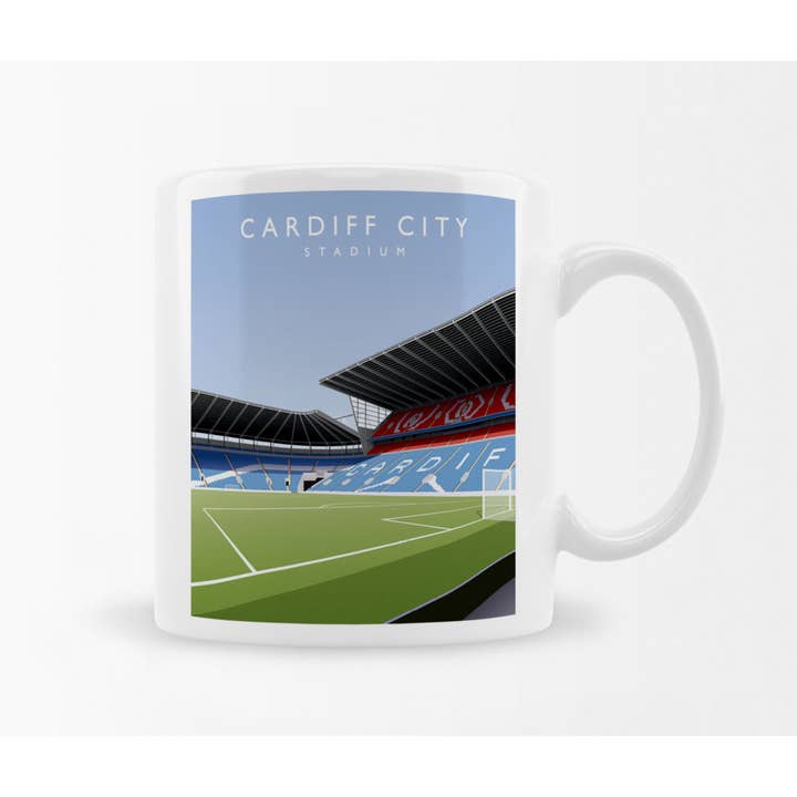Matthew J I Wood Design & Illustration – wholesale Coffee mug – Cardiff City Stadium Mug