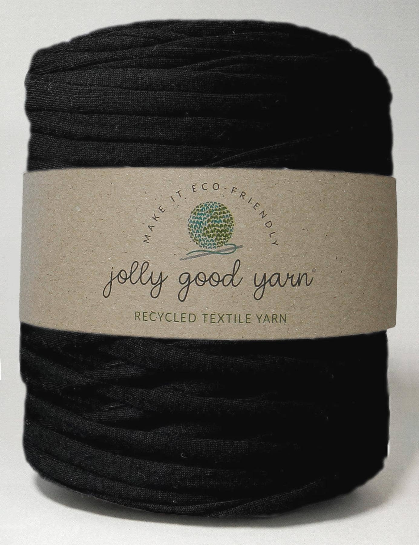Jolly Good Yarn – wholesale Yarn – Black t-shirt yarn by Jolly Good Yarn (100-120m)