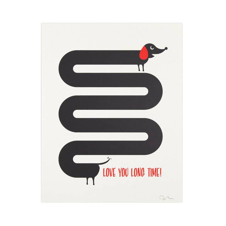 Love You Long Time Mini-Print for wholesale by Dan Padavic