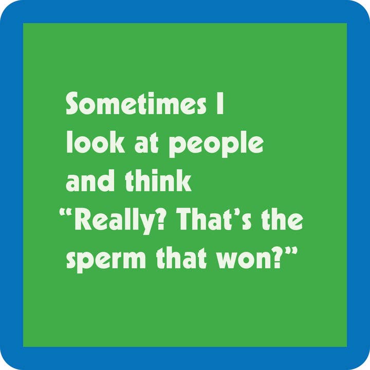 COASTER Sperm | Funny Party Gift | Home Bar Decor
for wholesale by Drinks on Me