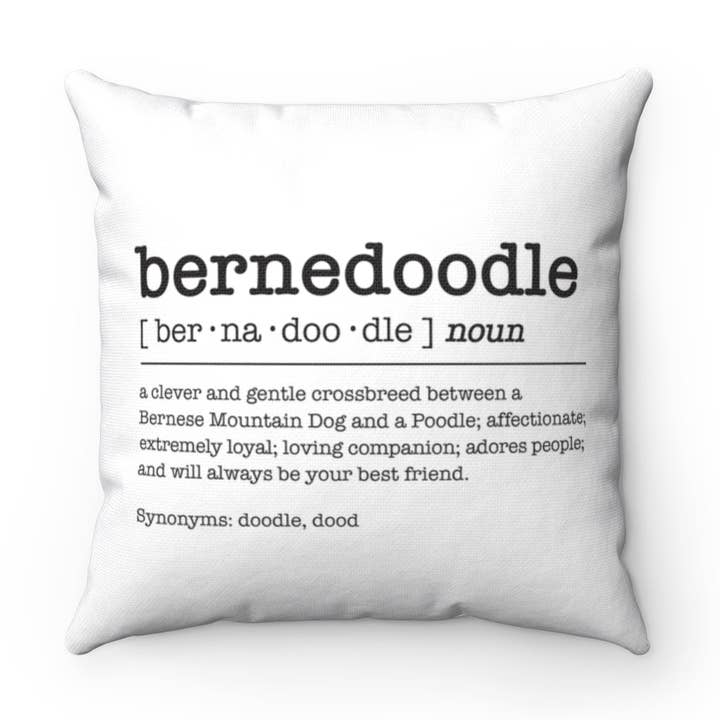 Doodle Dog Town - Vendita all'ingrosso Cuscini decorativi - Cuscino Decorativo con Definizione del Dizionario di Bernedoodle0