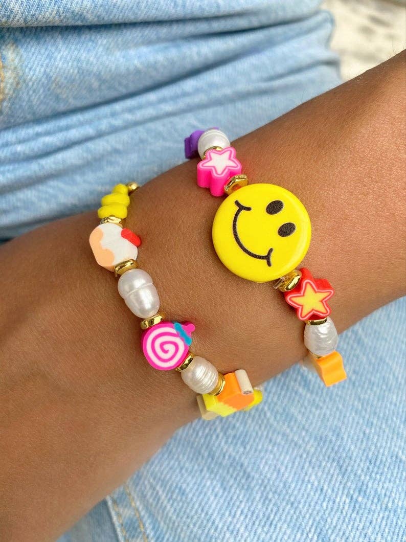 Christina Christi - Vente Bracelet de perles - Bracelets à perles colorées, bracelets de plage, bracelet heureux1