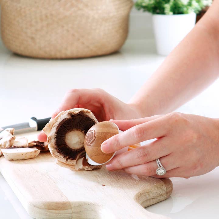 White Fun Guy Mushroom Brush for wholesale on Faire1