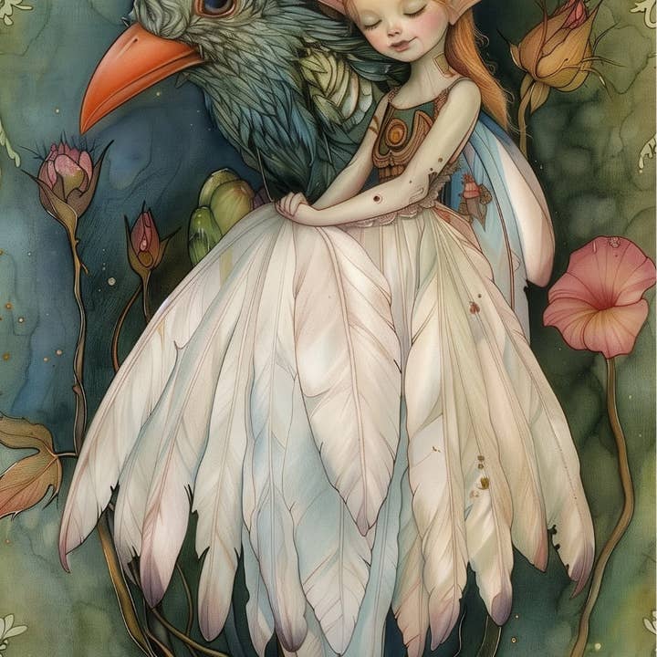 Fripperies - Wholesale Everyday Greeting Card - Birds & Fairies: Trust | Map of Fripperies