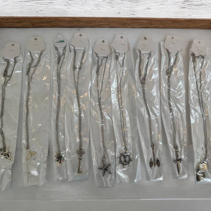 Necklace with Alloy Chain Pendants Mix Design for wholesale by CRETE TRADING INC