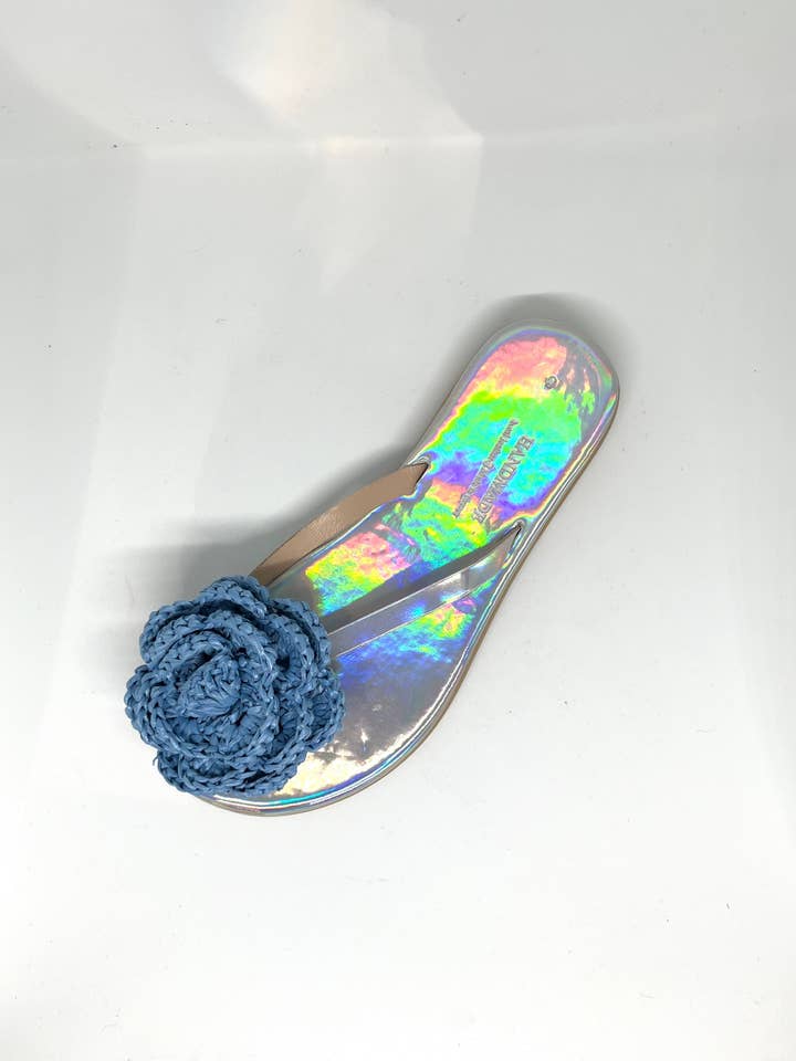 SIBYLLADELPHICA – wholesale Sandaler - Dam – Handgjorda mjuka flip-flop-sandaler med vävda blommor