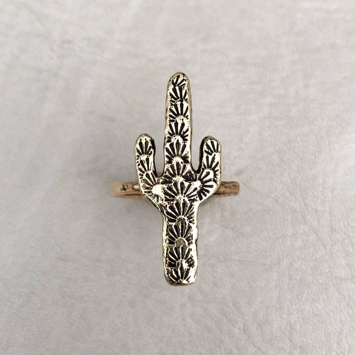HELIOTROPE - Wholesale Cocktail/Statement Ring - Saguaro Cactus Ring