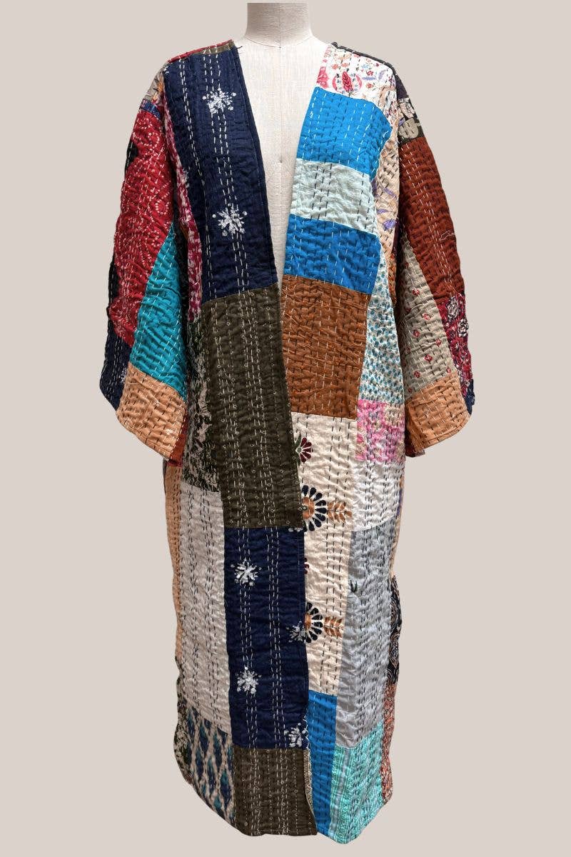 Leto Accessories - Wholesale Kimono - Women's - Handmade India Assorted Patchwork Dusters - All Different1