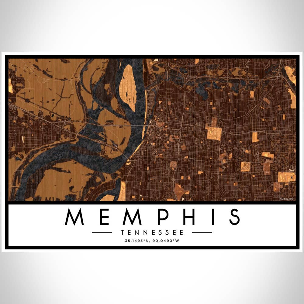 JACE.design - Wholesale Art Print - Memphis TN Map Print Ember3