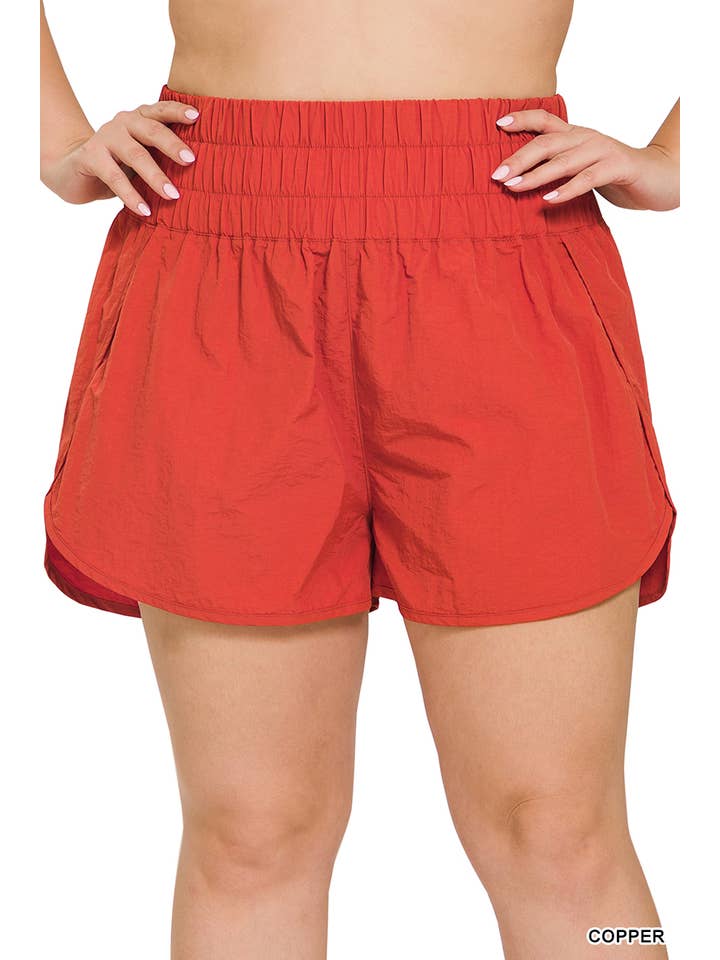 YELLOWGOLD .._ PLUS SIZE Windbreaker shorts w/ back mesh pocket for wholesale on Faire12