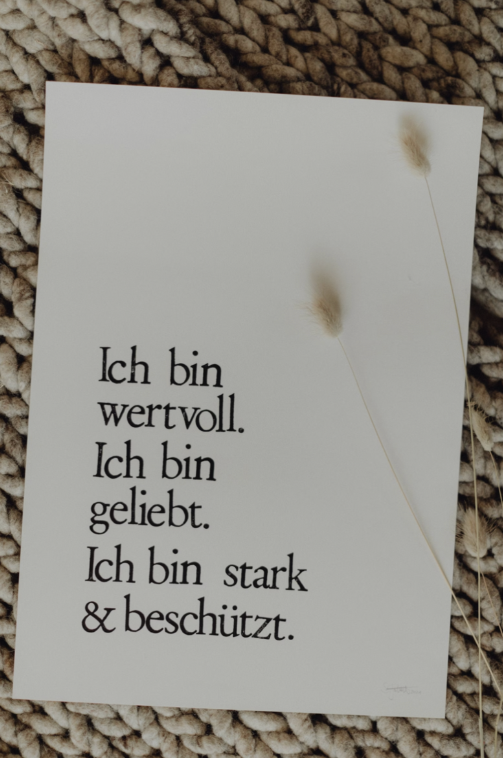 SAJA Design Atelier - Wholesale Art Print - Art print “Affirmations” stamped mural2