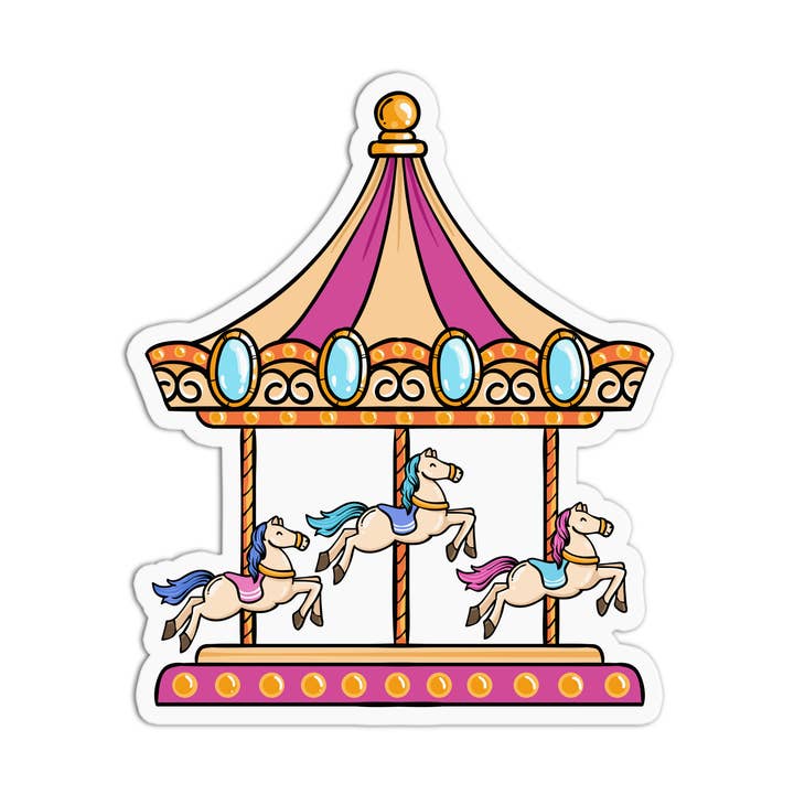 Coachella Carousel Vinyl Vandtæt klistermærker for engroshandel hos Girls Printing House