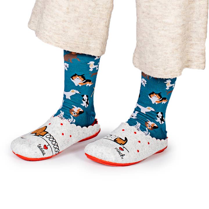 Marpen Slippers - Vendita all'ingrosso Pantofole - Donna - Pantofole grigie Love You Too Much