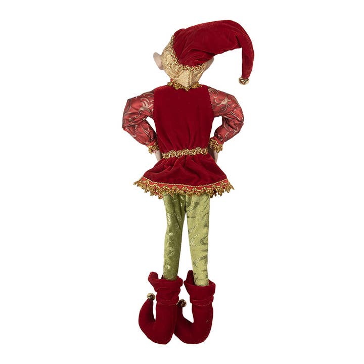 Clayre & Eef - Wholesale Decorative Figurine - Decoration Elf 10x6x46 cm Red Synthetic1