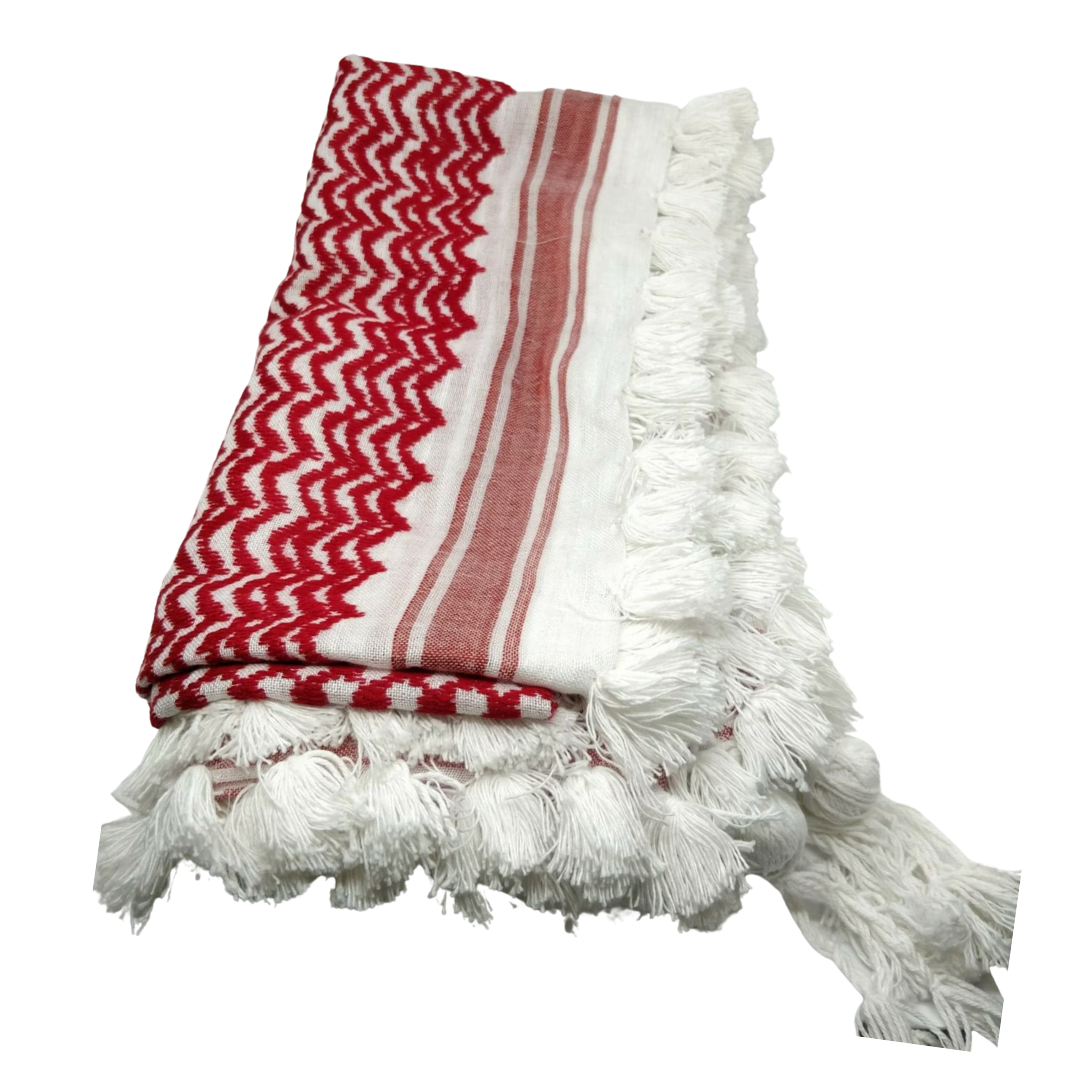 Sitti Social Enterprise - Wholesale Scarf - Women's - Palestinian Red and White Kuffiyeh1