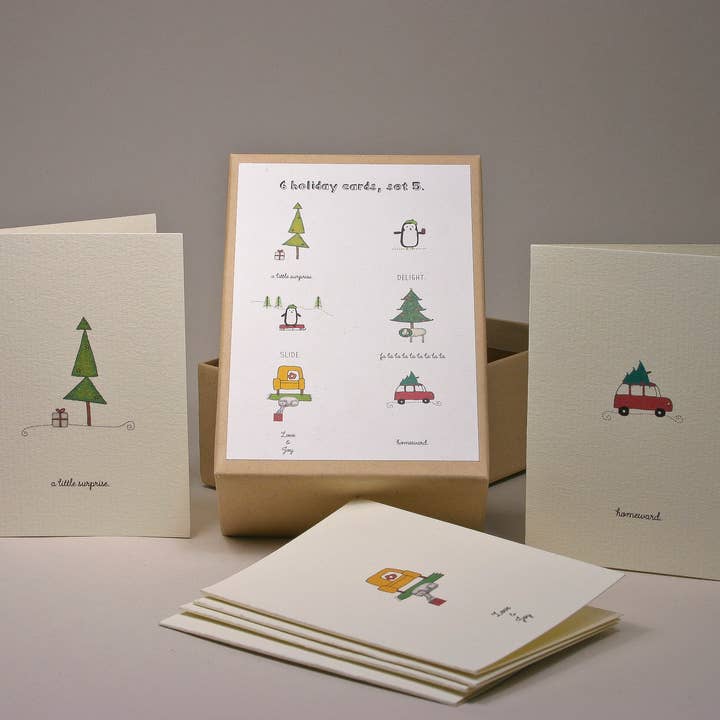 Holiday, set da 5 biglietti in scatola. per la vendita all'ingrosso da parte di Beth Mueller