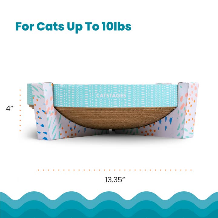 Pet Palette Distribution - Wholesale Pet Scratcher - Cat - Catstages Scratch, Snuggle & Rest Cat Scratcher With Catnip