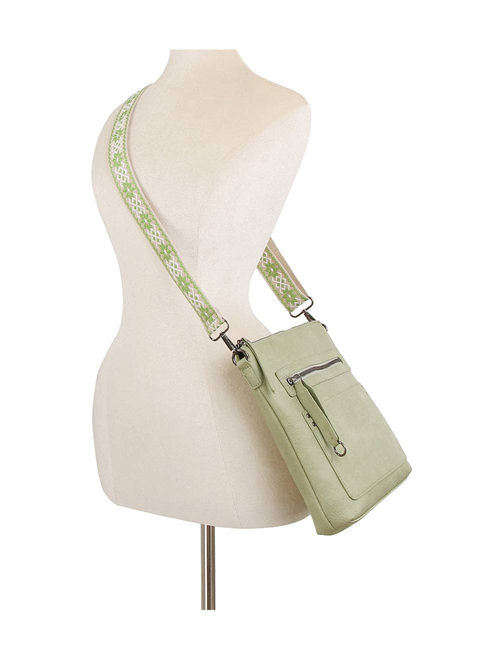 Handbag Factory Corp – wholesale Crossbody bag – Women's – Daily Zip Pocket Guitar Strap Crossbody Bag10
