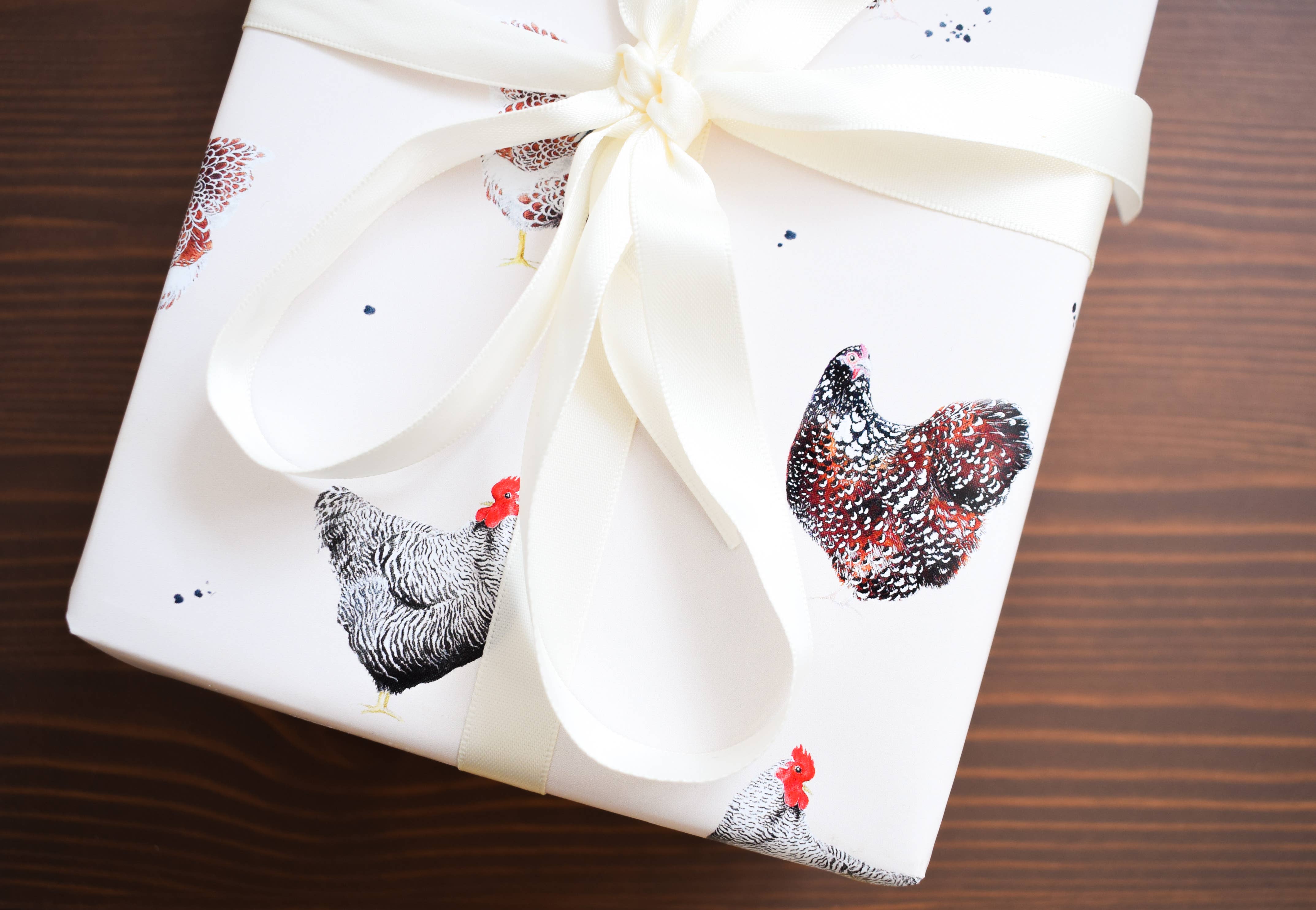 studio frewb - Wholesale Flat Wrap - Chickens gift wrap - single sheets4