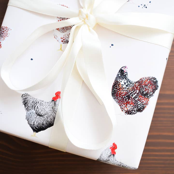 studio frewb - Wholesale Flat Wrap - Chickens gift wrap - single sheets4