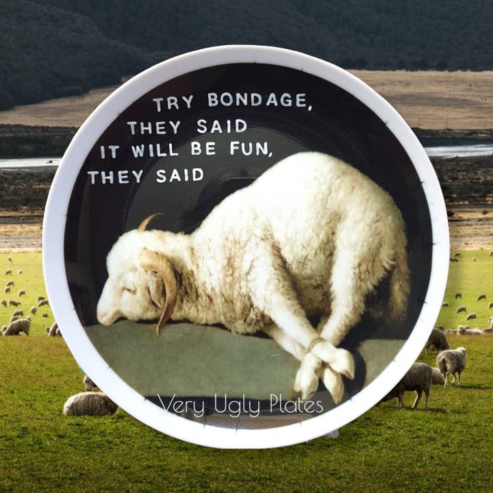 Placa de pared « try bondage they said » para venta al por mayor de Very Ugly Plates