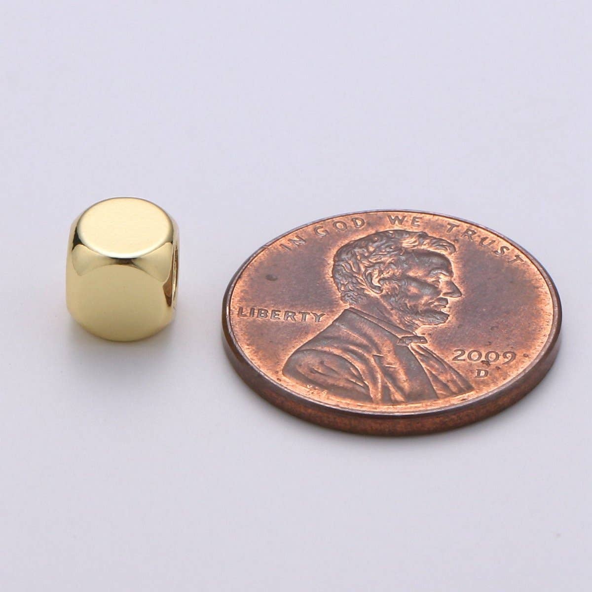 Aim Eternal - Wholesale Beads - 6X6mm 14k Shiny Gold Cube Beads, Square Tube Beads, Spacer Beads, Bracelet Beads, Solid Tube Beads, Gold Filled Findings, B-3002