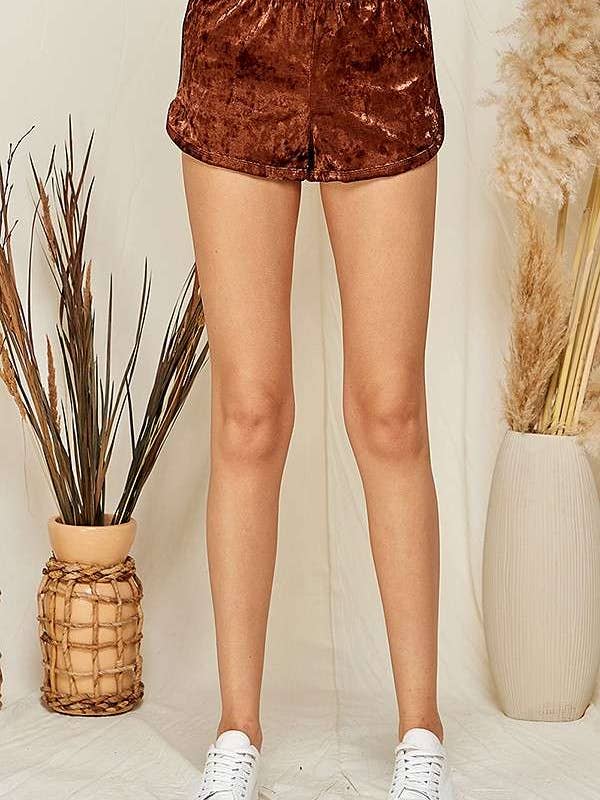 Heart & Hips - Wholesale Korte broeken - Dames - VP30698A - STRETCH VERPLETTERDE FLUWEELEN SHORTS10