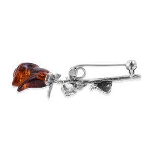 Amberman – wholesale Brooch – Carved Rose Amber Brooch/Pin1