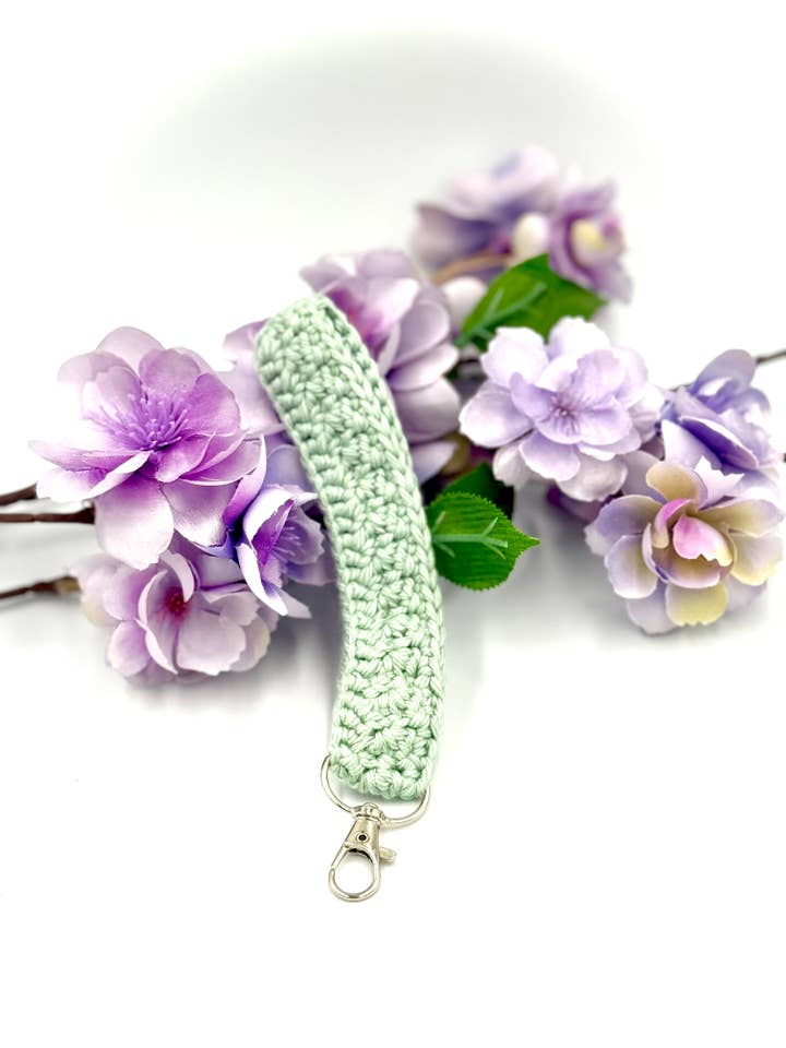 Serene Spa Keychain Wristlet for wholesale by Cuddle Me Close Crochet