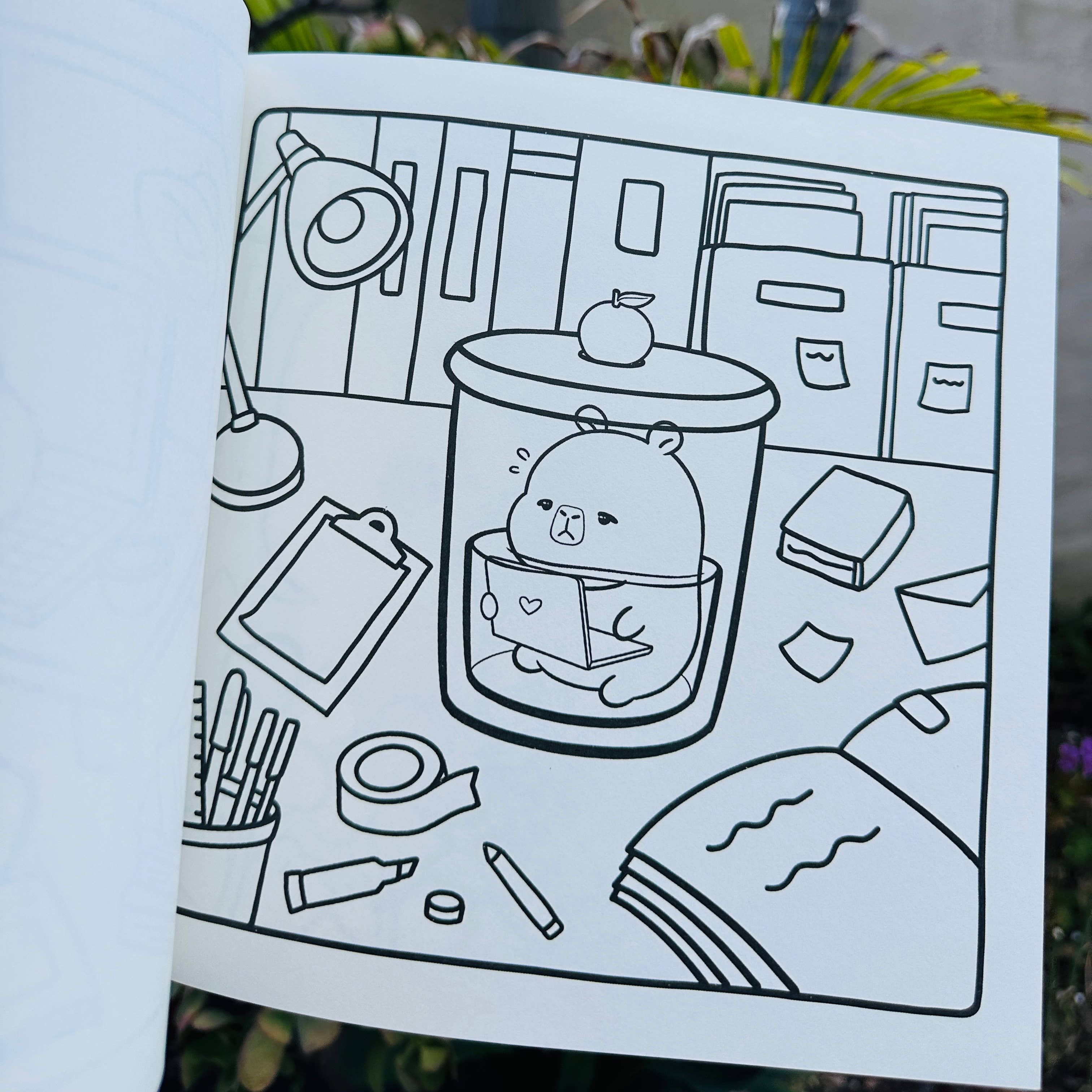 CapyFun - Wholesale Coloring & Activity Book - Adult - Signed Edition CAPYBARA BUBBLE TEA coloring book6