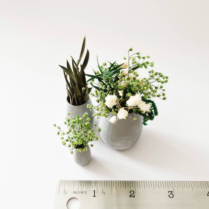 Miniette - Wholesale Decorative Tabletop Object - Miniature Dollhouse Plants: Set of 33