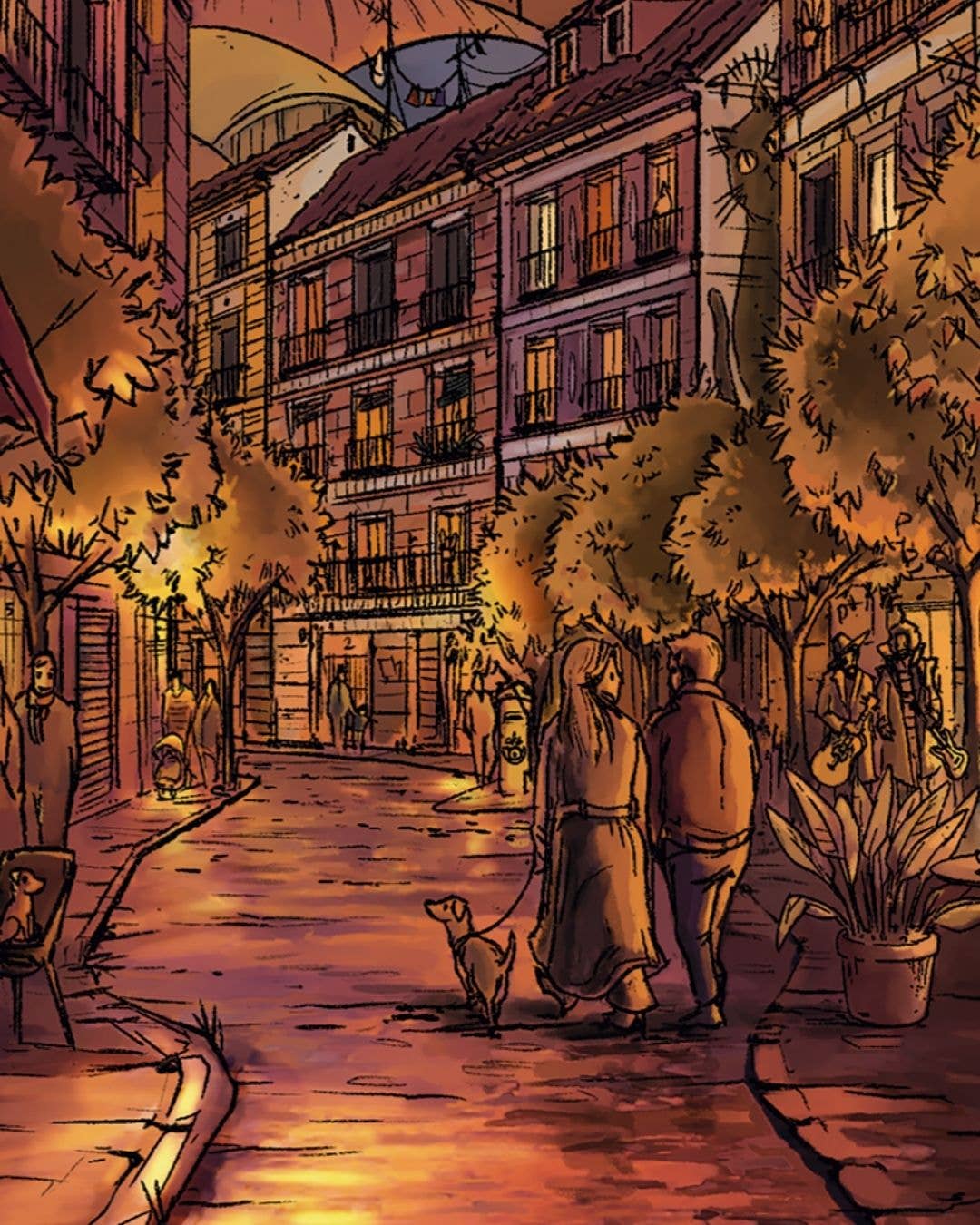 The Madrileñer - Láminas de Madrid – wholesale Art print – La Latina in calm3