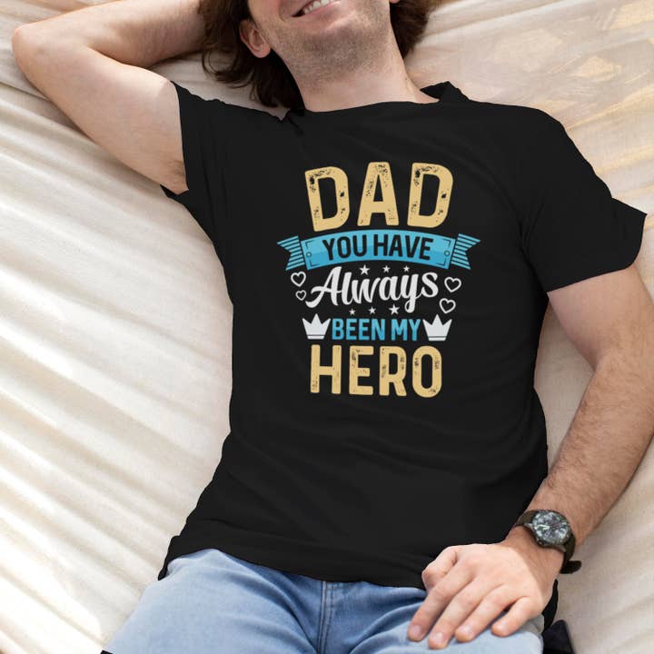 Camiseta Dia dos Paires Pai You Haste Always Hero por atacado de Emogifts