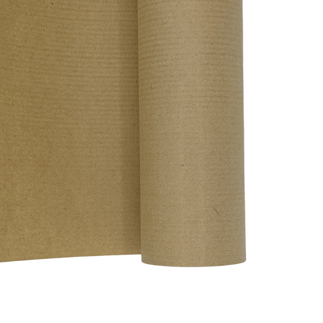 Ofelia & Co. - Wholesale Wrapping paper roll - Natural Kraft Wrapping Paper Ribbed- 24" x 30'3