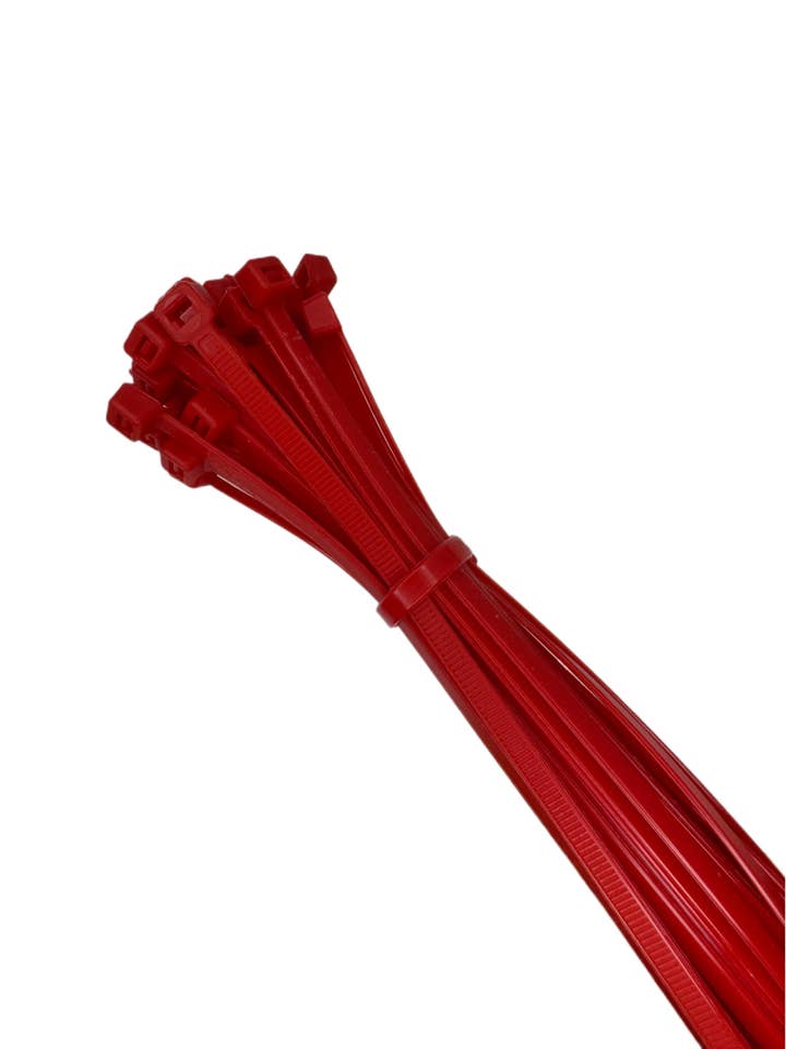 7.5" 50lbs Red Cable Tie 100pk for wholesale by Electrical Supply Center