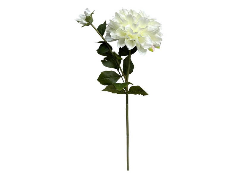 Cubby House by Malmar - Wholesale Decorative figurine - 63cm White Dahlia Stem Flower