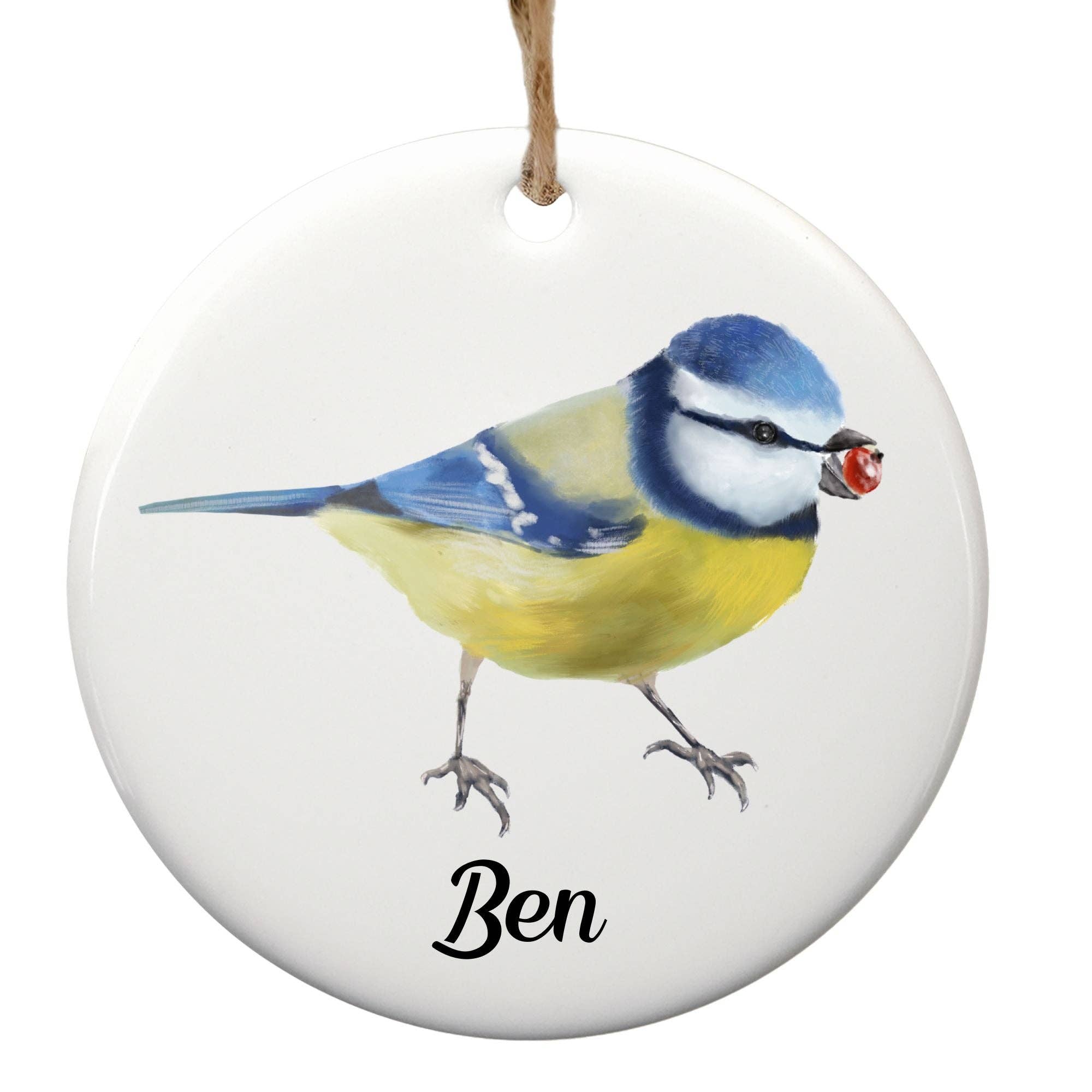 MerikaArt – wholesale Ornament – Blue Tit Ceramic Ornament3