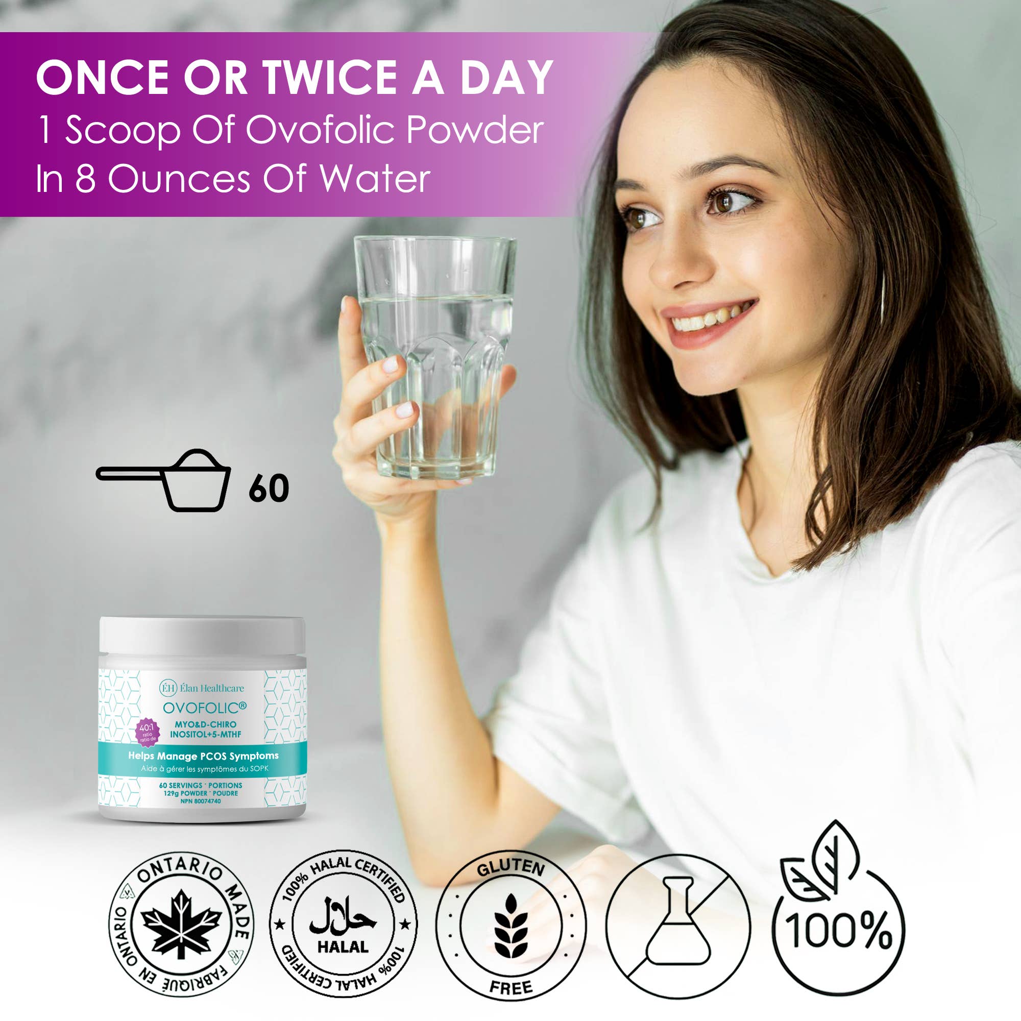 Elan Healthcare – Engroshandel Kosttilskud og vitaminer – Ovofolic Myo-Inositol og D-Chiro Inositol blandingspulver4