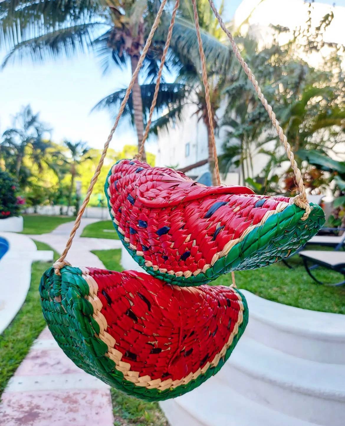 The Faria - Venta al por mayor Bolsa de playa - Bolso de paja de sandía / Bolso de sandía3