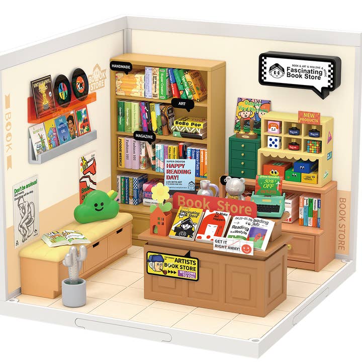 Rolife DIY miniature house DW004 Fascinating Book Store for wholesale by Robotime