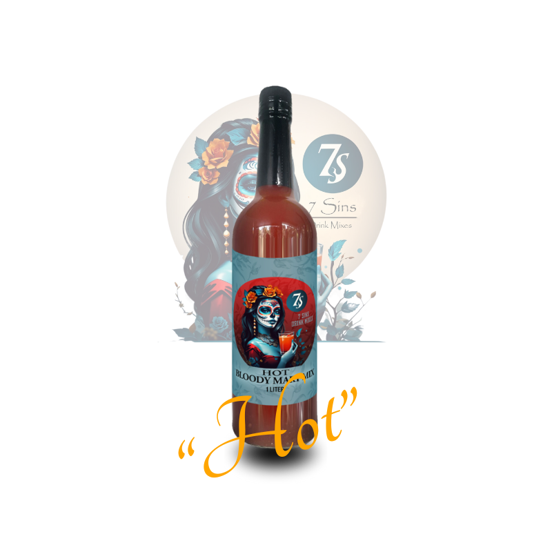 7 Sins Mixes - Venta al por mayor Preparado/sirope para cóctel - 7Sins Bloody Mary Mix (Paquete de 3)1