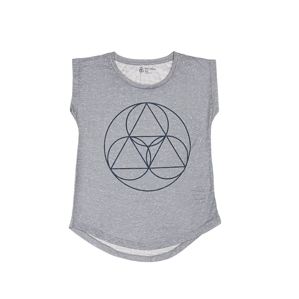 gris T-shirt gris BiggYoga Namaste en vente sur Faire0